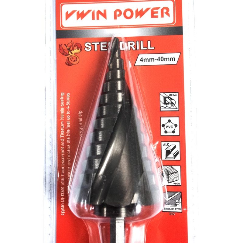 Сверло по металлу ступенчатое спиральное Cobalt CO4D1A40(темное) 4-40мм